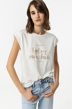 Springfield T-shirt with front slogan in relief white