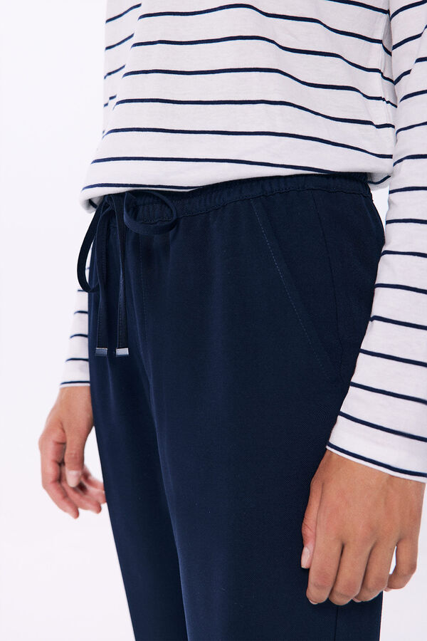 Springfield Lepršave jogger pantalone plava