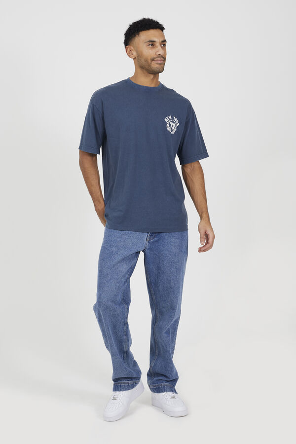 Brave Soul Printed short sleeve T-shirt blue