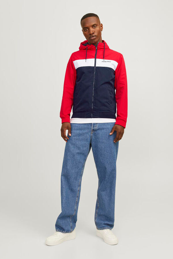 Jack & Jones Lightweight hooded jacket burgundy