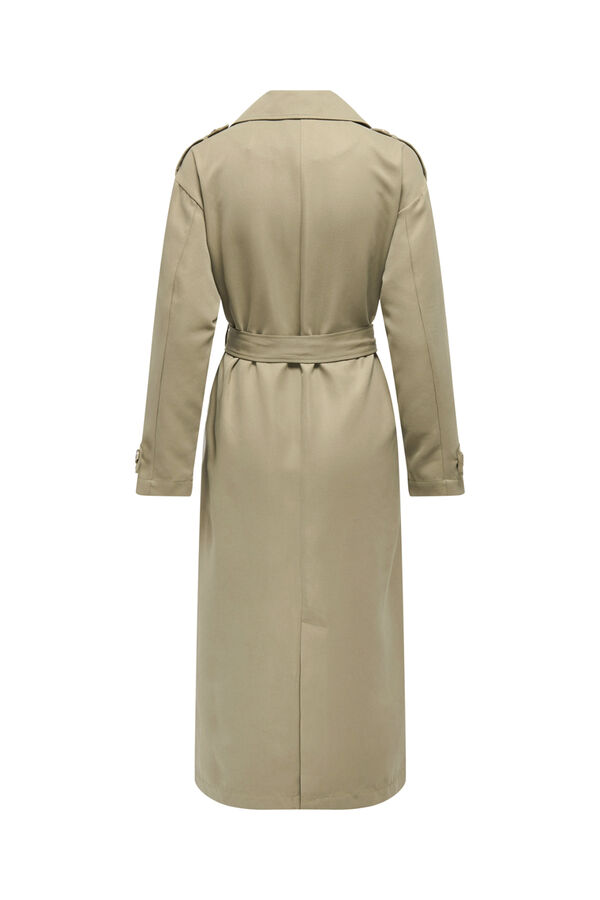 Only Gabardine comprida castanho