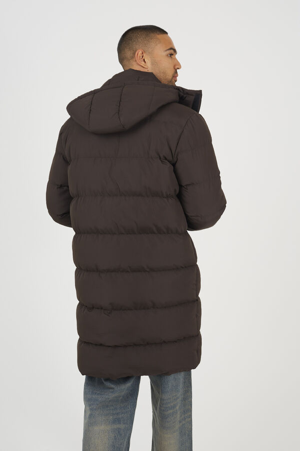Brave Soul Long puffer jacket nude