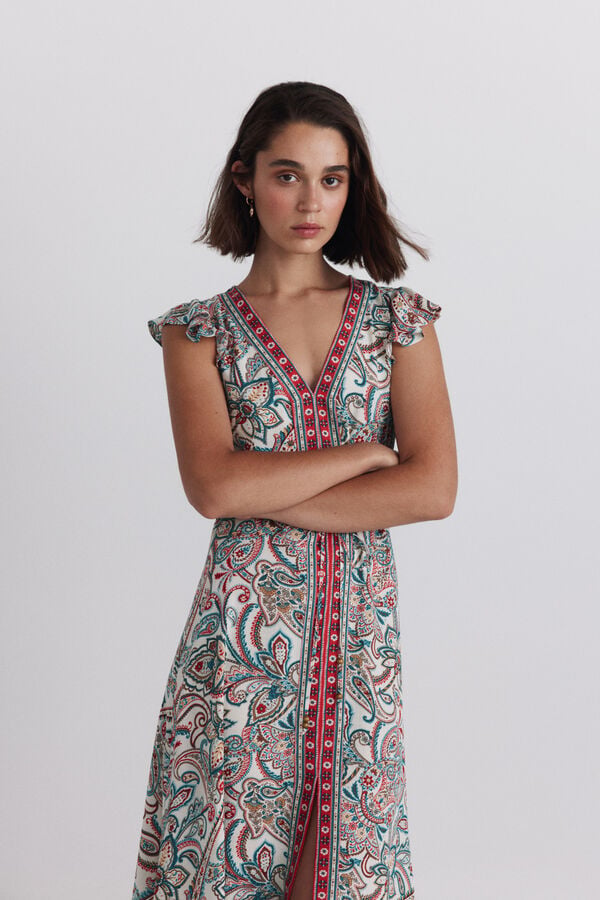 Springfield Border print dress printed