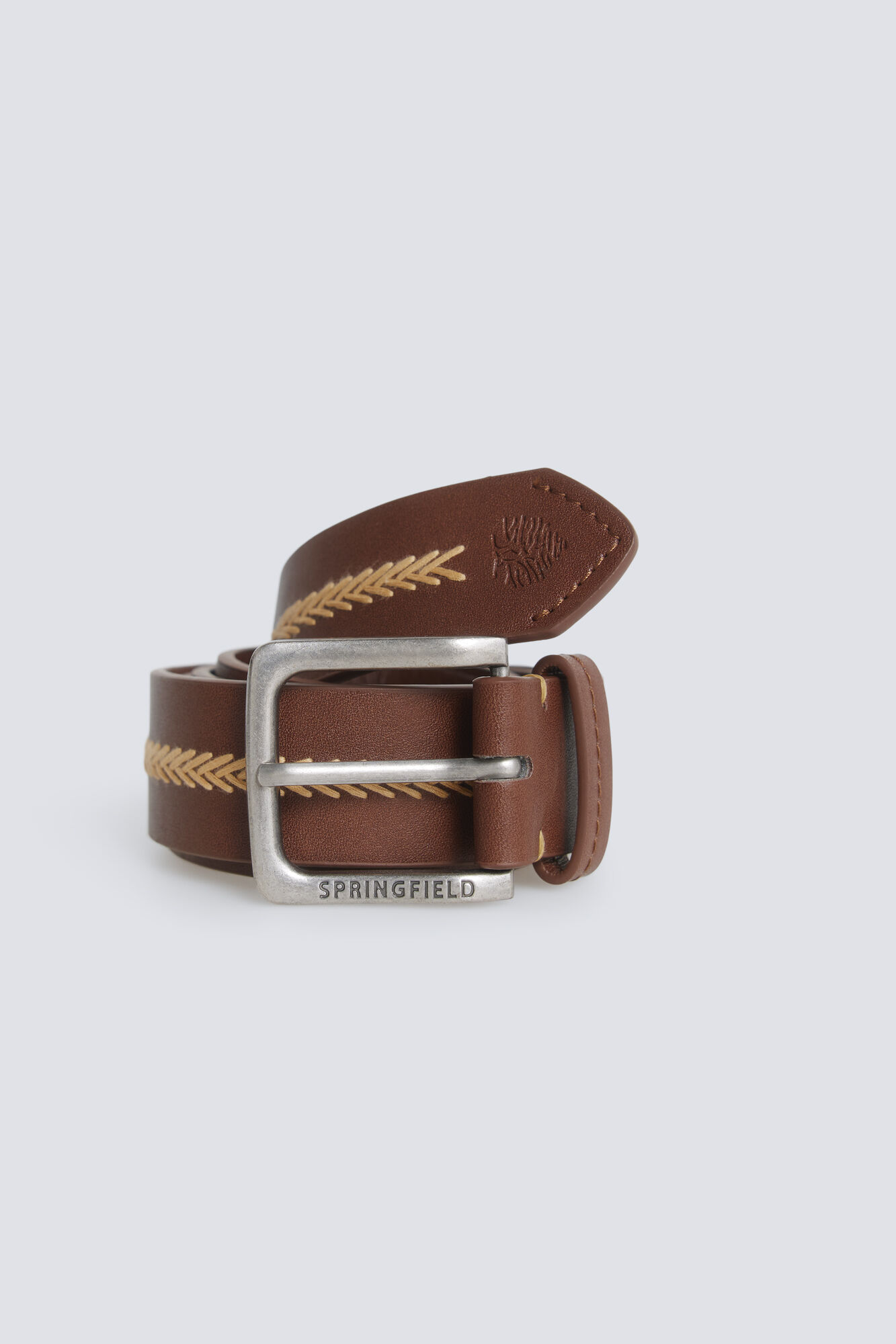 Springfield Faux leather ethnic print belt
