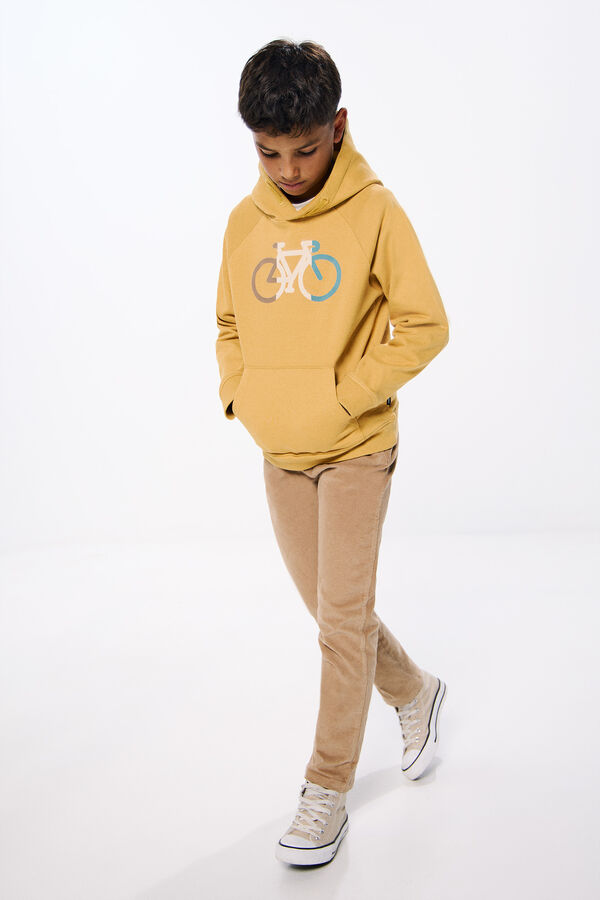 Springfield Sudadera capucha bici niño dorado