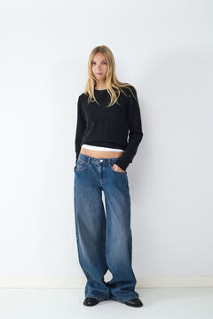 Balmohk Jeans wide leg low rise