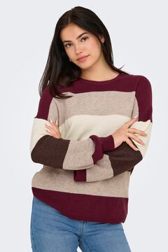 Only Striped round neck jumper