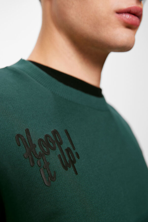 Springfield Sweat-shirt à motif universitaire vert