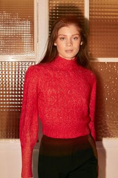 Springfield Pointelle-Pullover rot