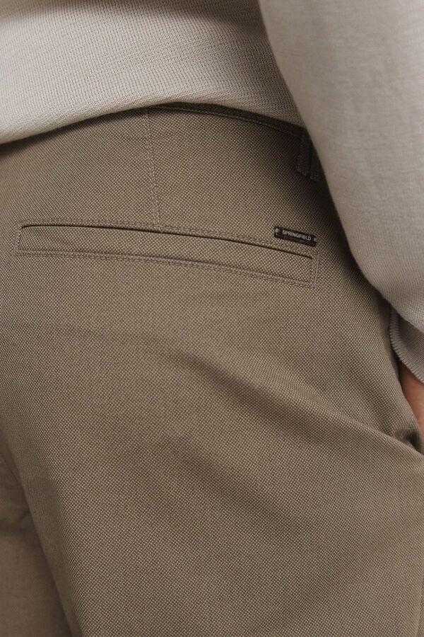 Springfield Cal&ccedil;as chino microestampado slim fit cru