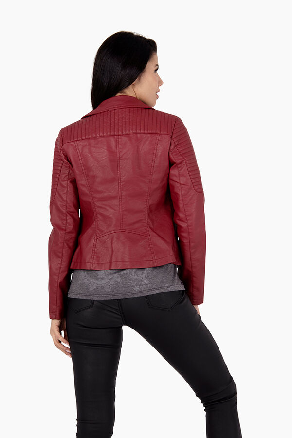 Springfield Faux leather jacket bordo