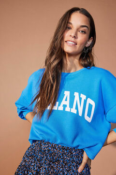 Springfield MILANO print sweatshirt bleuté