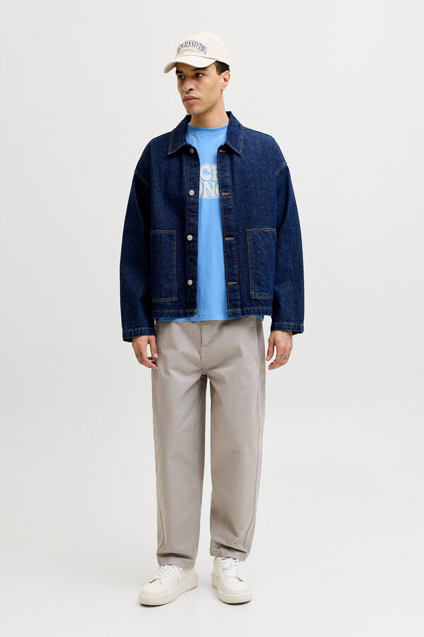 Jack & Jones T-shirt com estampado na frente azul