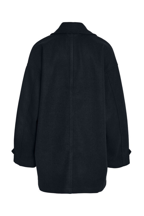 Noisy May Stoffmantel mit Revers und &Auml;rmel Schwarz