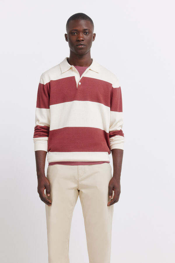 Springfield Comfort structure slim fit chinos brown