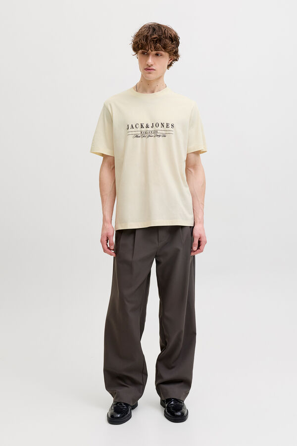 Jack & Jones Cotton relaxed T-shirt beige