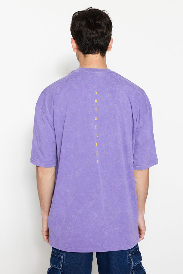 Trendyol Camiseta oversize manga corta morado/lila