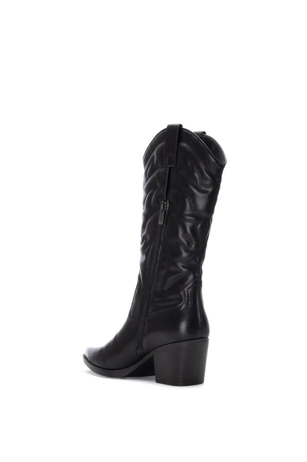 XTI Bota Cowboy Bordado negro