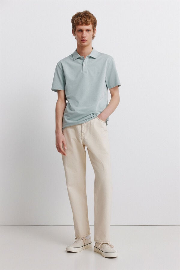 Springfield Plain slim fit polo shirt green