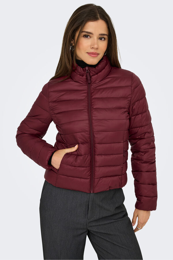 Only Puffer zip fastening jacket rózsaszín