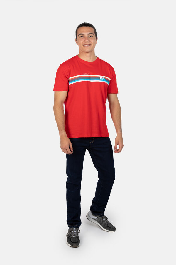 Springfield Abella short-sleeved cotton T-shirt  piros