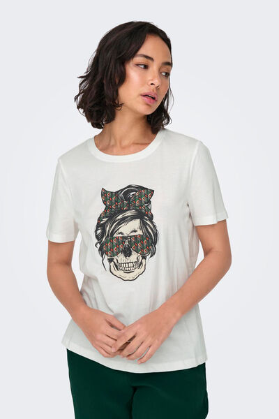 Springfield T-shirt with front drawing white