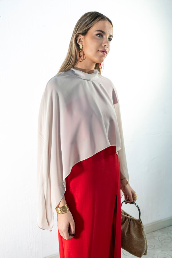 Cul Sac Short high neck cape brown