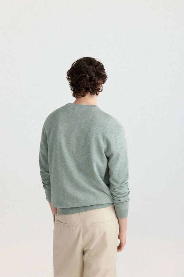 Springfield Basic round neck jumper green