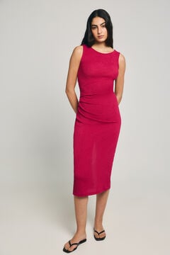 Only Vestido midi textura