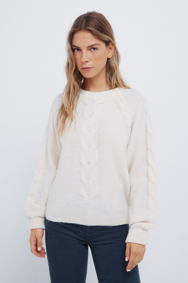 Springfield Jersey cable knit nude