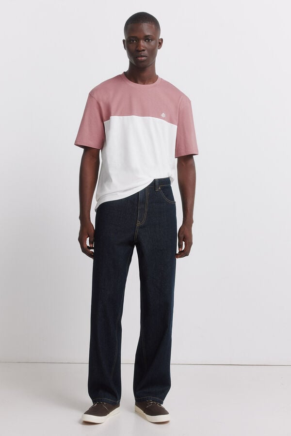 Springfield Color block t-shirt red