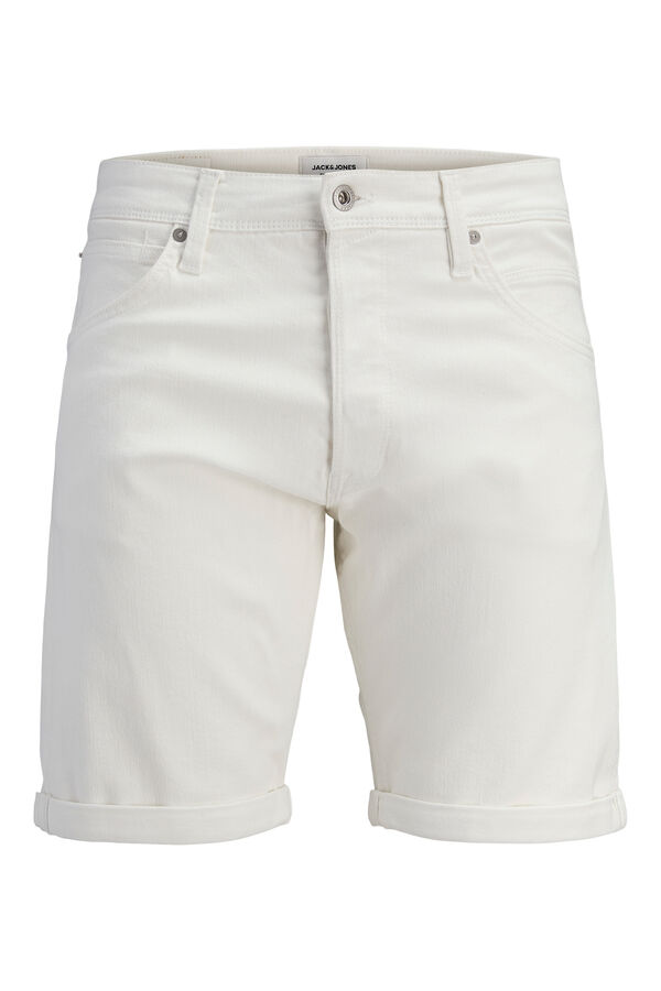 Jack & Jones Regular turn-up Bermuda shorts white