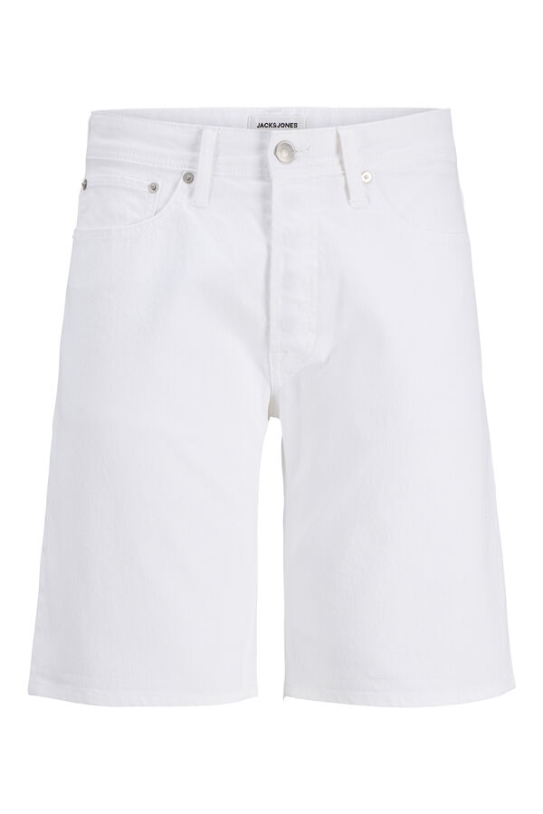 Jack & Jones Stone wash regular Bermuda shorts white
