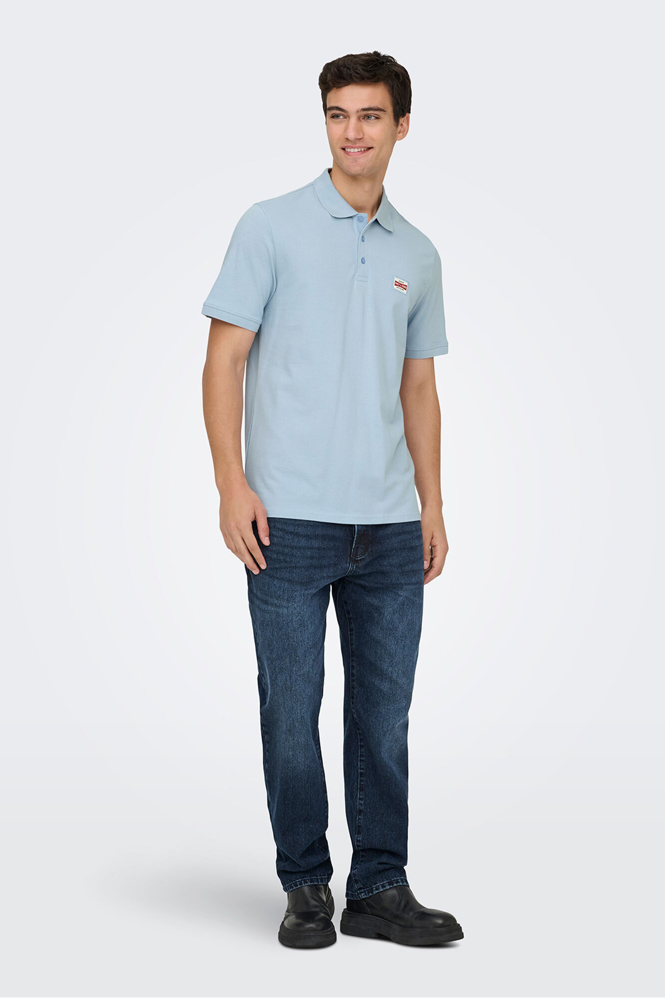 Only & Sons Poloshirt mit Frontdetail
