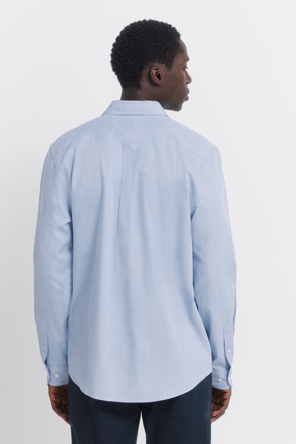 Springfield Camisa social com estrutura de f&aacute;cil cuidado azul