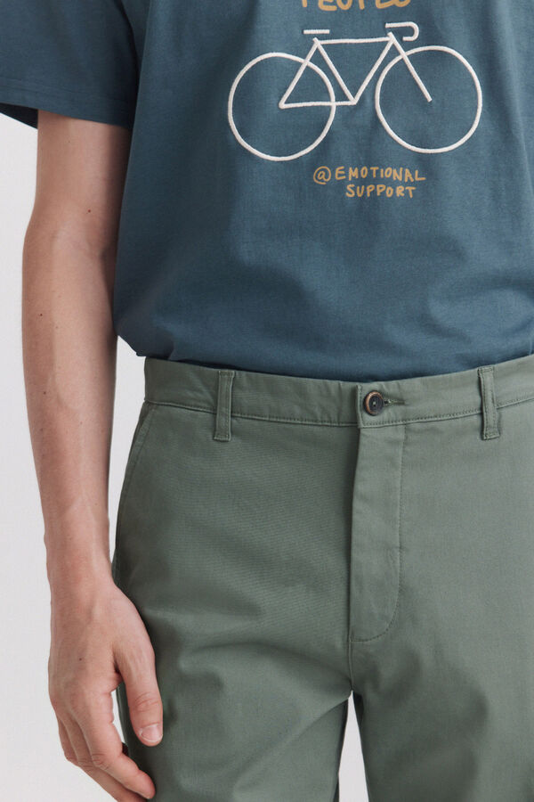 Springfield Slim fit chinos green