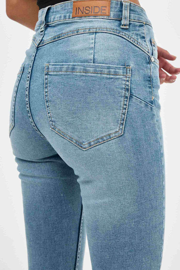 Inside Mid- rise skinny push-up jeans Plava