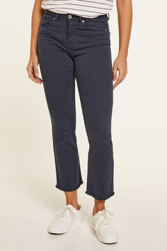 Springfield Coloured Kick Flare Trousers blue