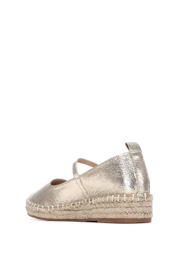 XTI Bailarina Alpargata Acabado Metalizado amarillo