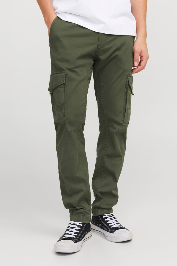 Jack & Jones Cal&ccedil;as cargo slim fit verde