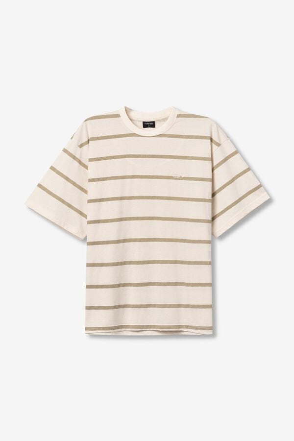 Tiffosi Young Camiseta rayas relaxed brown