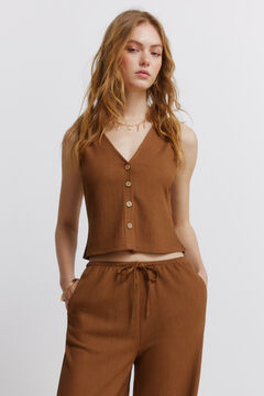 Springfield Camiseta tirantes botones