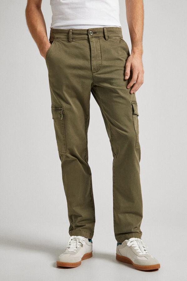 Springfield Slim fit cargo trousers dark gray