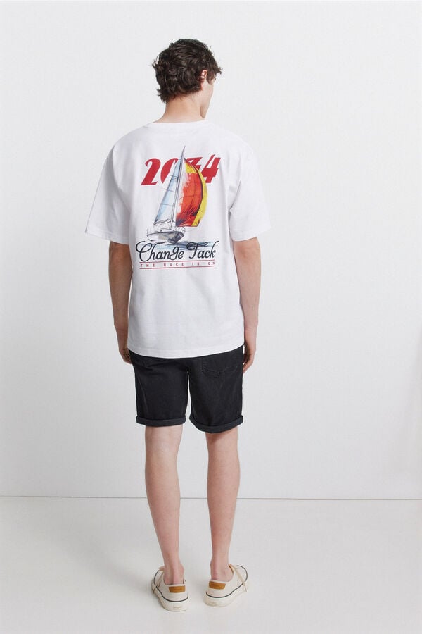 Springfield Black basic slim fit Bermuda shorts black