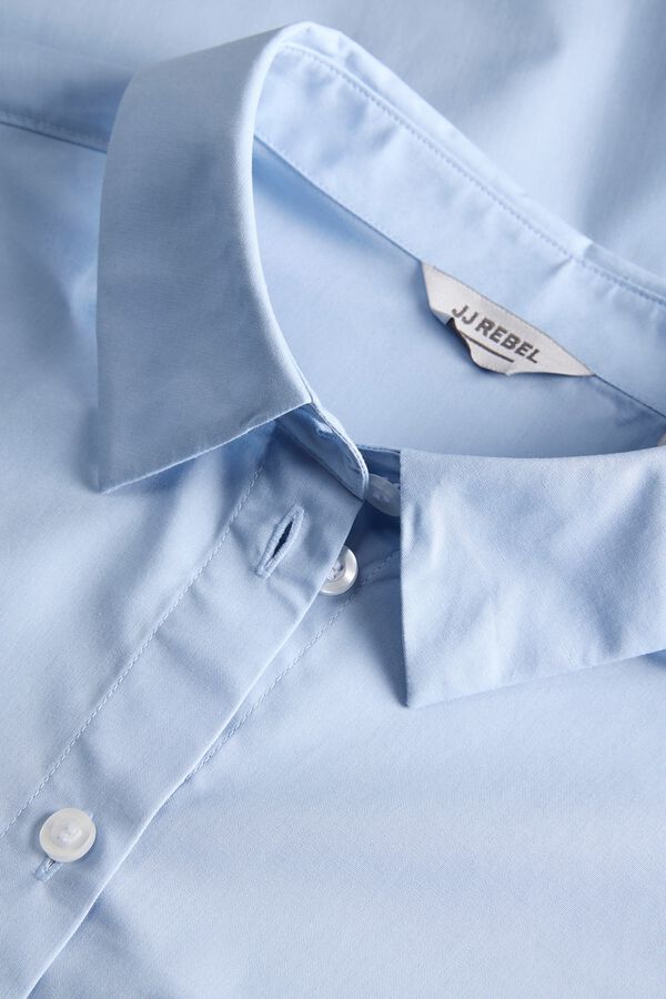 JJ REBEL Camisa regular em sarja azul