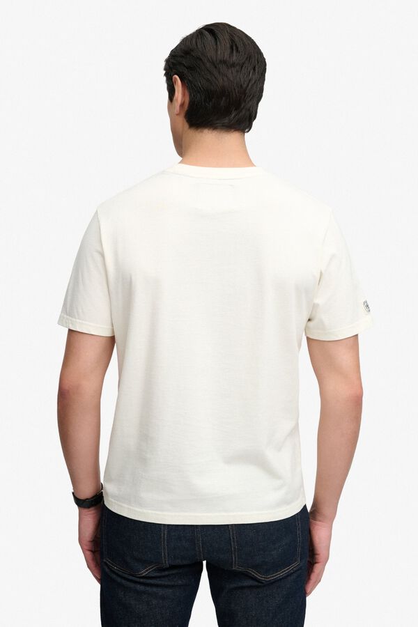 Superdry Japanese print short-sleeved T-shirt beige