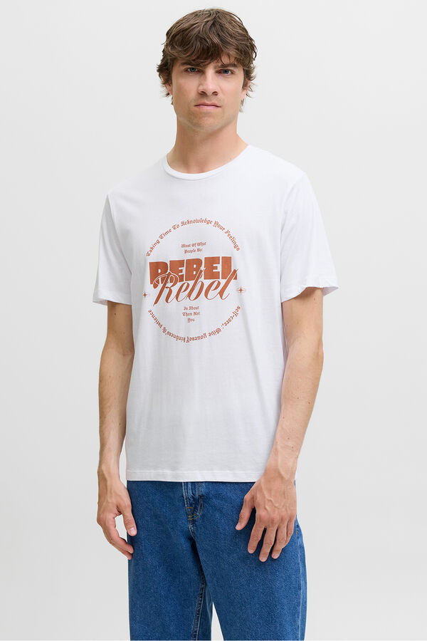 JJ REBEL Camiseta regular fit blanco