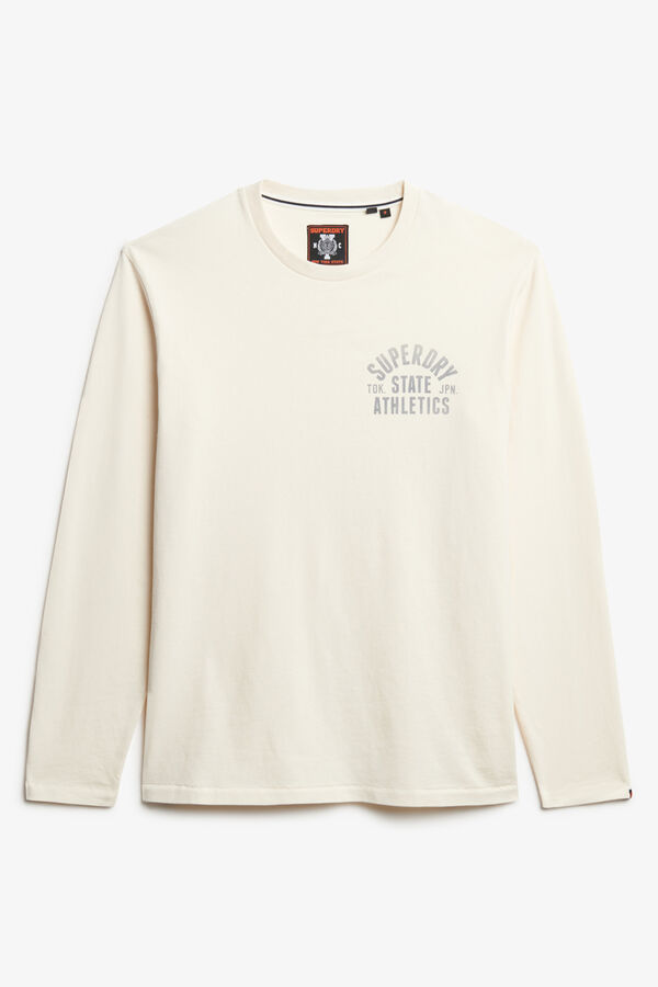 Superdry Camiseta cuello redondo marfil
