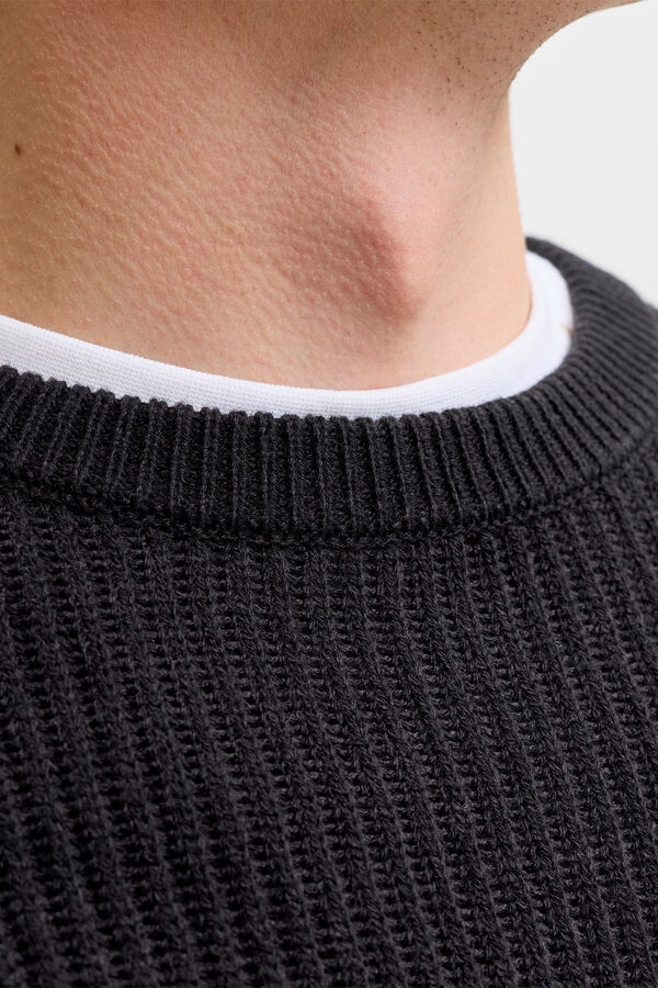Jack & Jones PLUS Camisola de gola redonda preto