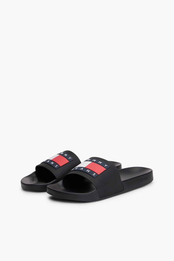 Tommy Jeans Chanclas tipo pala negro